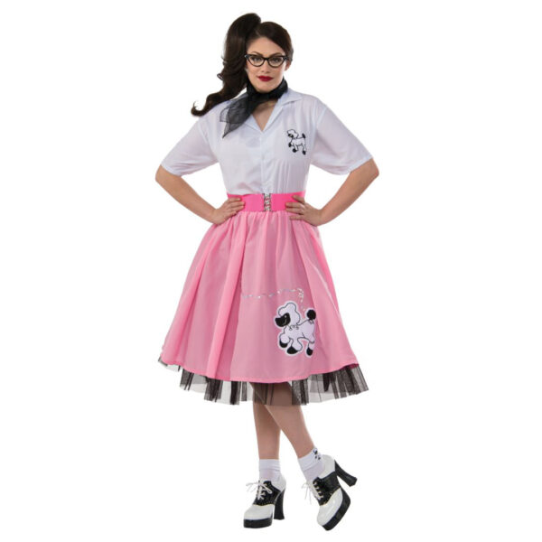 Pink 50s Poodle Skirt - Plus