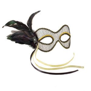 Venetian Mask Mesh - Black & Gold