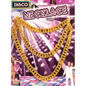 Disco Long Gold Chain Necklace