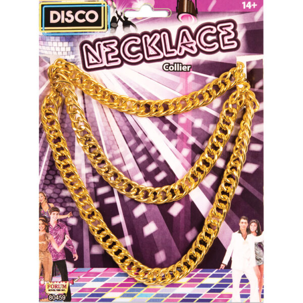 Disco Long Gold Chain Necklace
