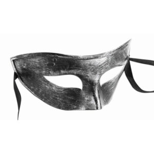 Half Mask Silver Harlequin