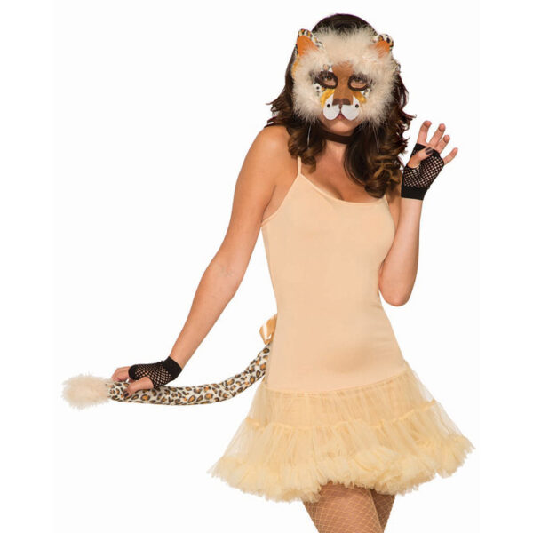 Slip Dress with Crinoline - Tan/Beige