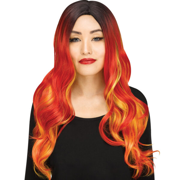 Ombre Layers wig - Red & Orange
