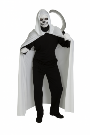 Long Hooded Cape - White