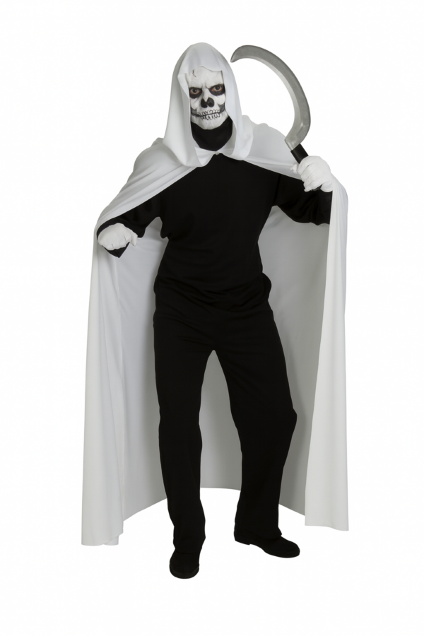 Long Hooded Cape - White