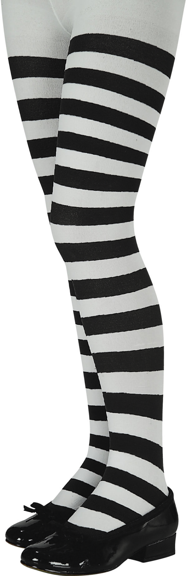 Child tights - White & Black Stripe