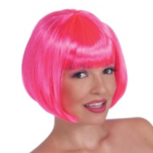 Neon Bob Wig - pink