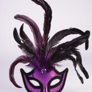 Mask w/ Feathers - Purple