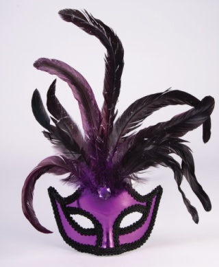 Mask w/ Feathers - Purple