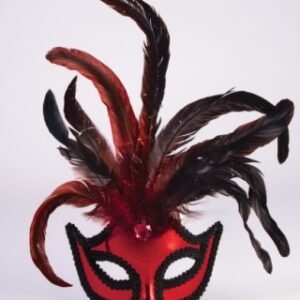 Mask w/ Feathers - Red