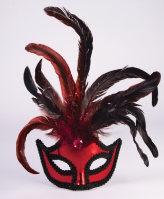Mask w/ Feathers - Red