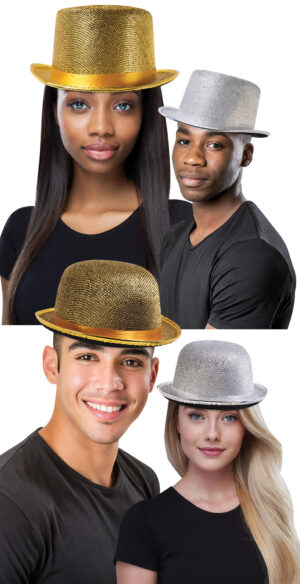 Holiday Gold & Silver Hat Assortment