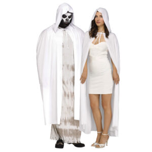 68" Hooded Cape White