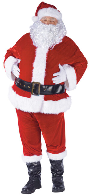 7509 Velour Santa Complete Velour Santa Suit - Plus