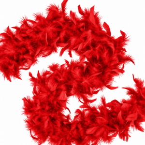 Turkey Feather Boa  55 gram - Red