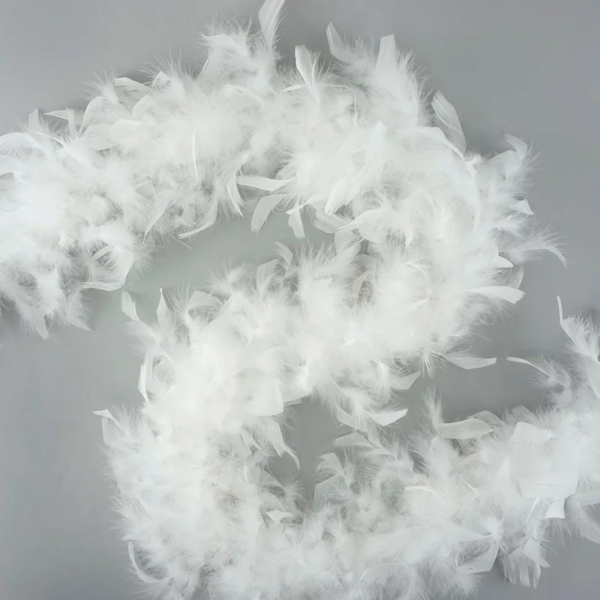 Turkey Feather Boa  55 gram - White